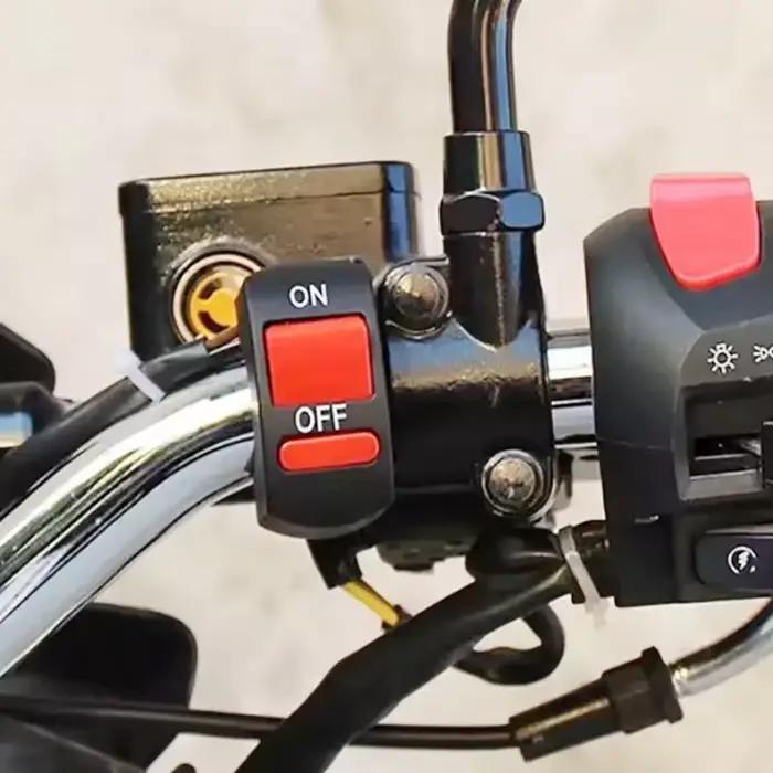 Interrupteur d'extinction de guidon de Moto, bouton marche/arrêt pour phare de vélo, lampe de signalisation, bouton de commande universel 12V