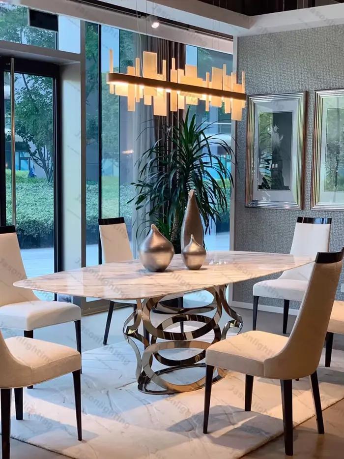 Lustre suspendu Art Déco en marbre naturel