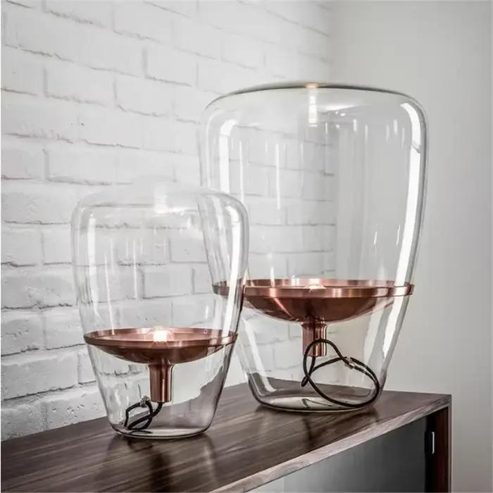 Lampe de Table en Verre de Style Tchèque