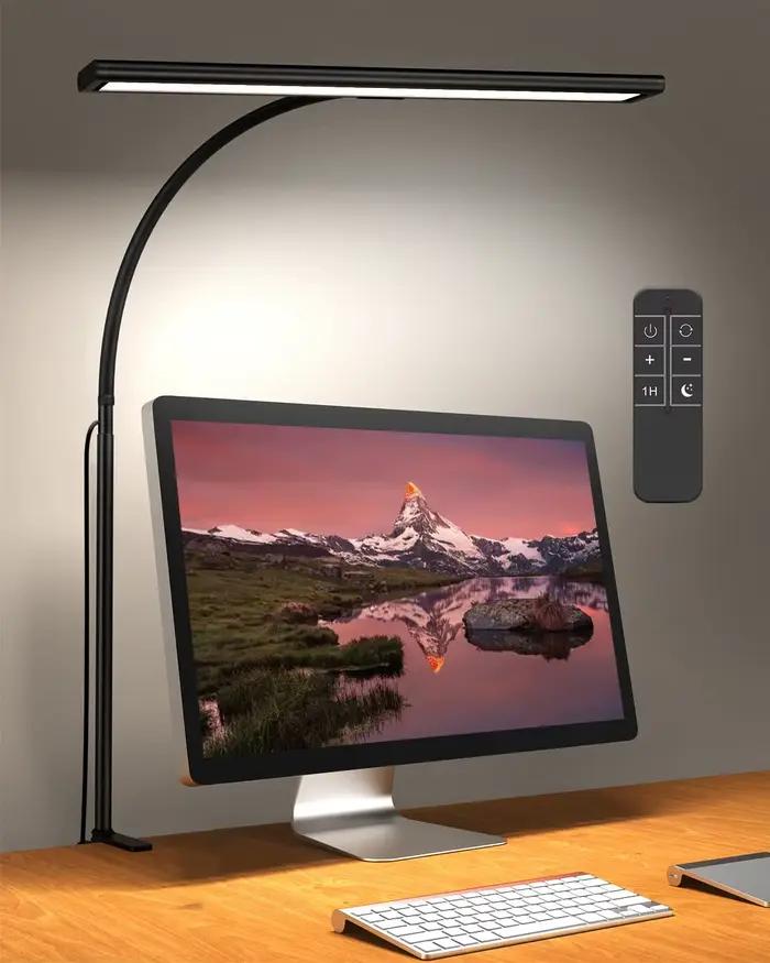 Lampe de bureau LED à intensité variable avec pince