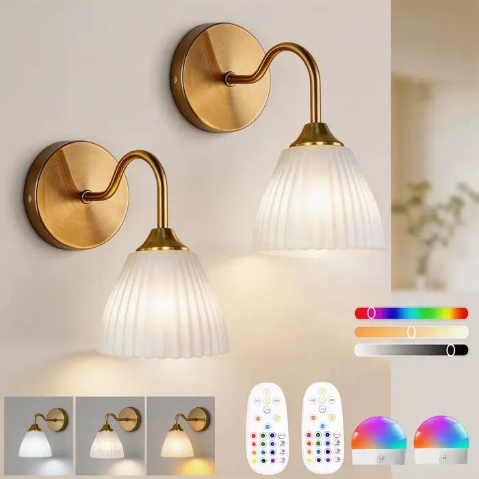 2 pièces/1 pièce de lampe murale à piles