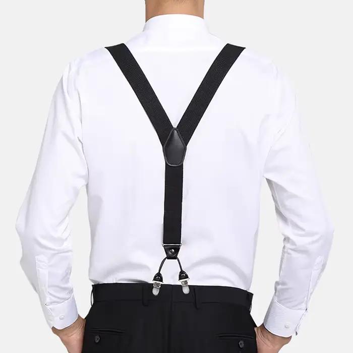 RapDuty-Bretelles vintage pour hommes, grandes et hautes, 3.5x120cm, large, dos en Y, 6 clips en métal, élastiques réglables, surintendant ser, bretelles, ceinture