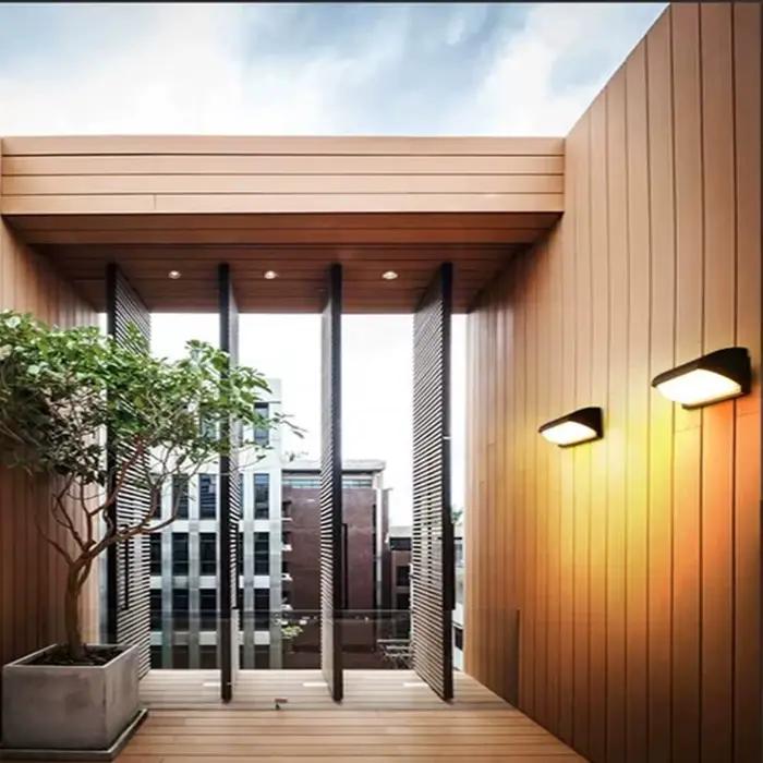 Applique murale LED moderne résistante à l'eau pour extérieur balcon porche jardin escalier lumière blanche bleue RVB