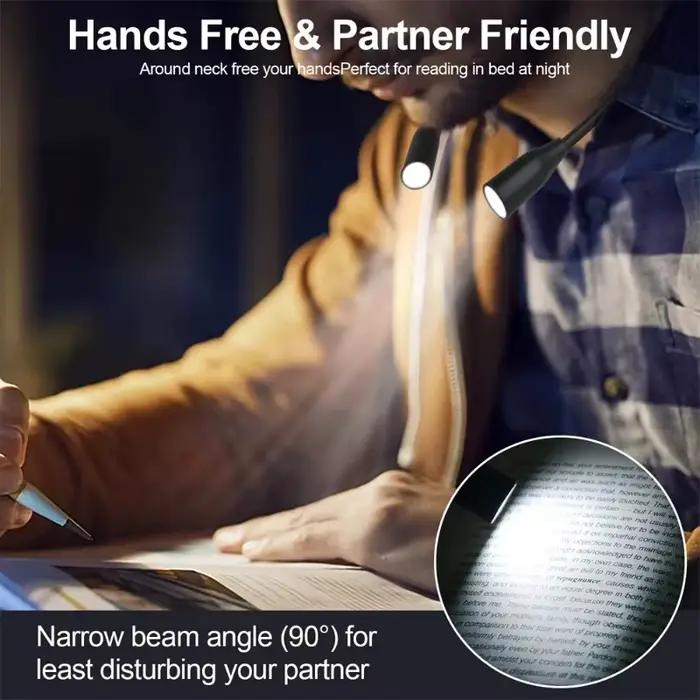 Lampe de lecture LED pour le cou