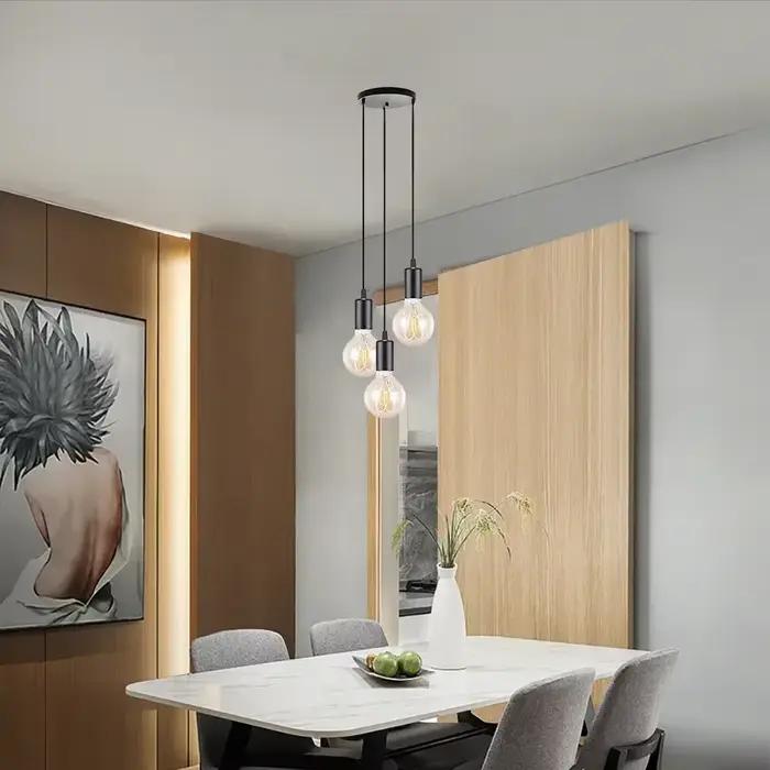 E27 Loft Edison lampes suspendues pour salon Bar lumières nordique 3 têtes