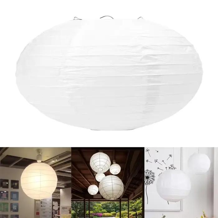 Abat-jour boule de papier en forme de soucoupe volante