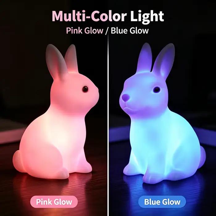 Veilleuses lapin colorées pour enfants