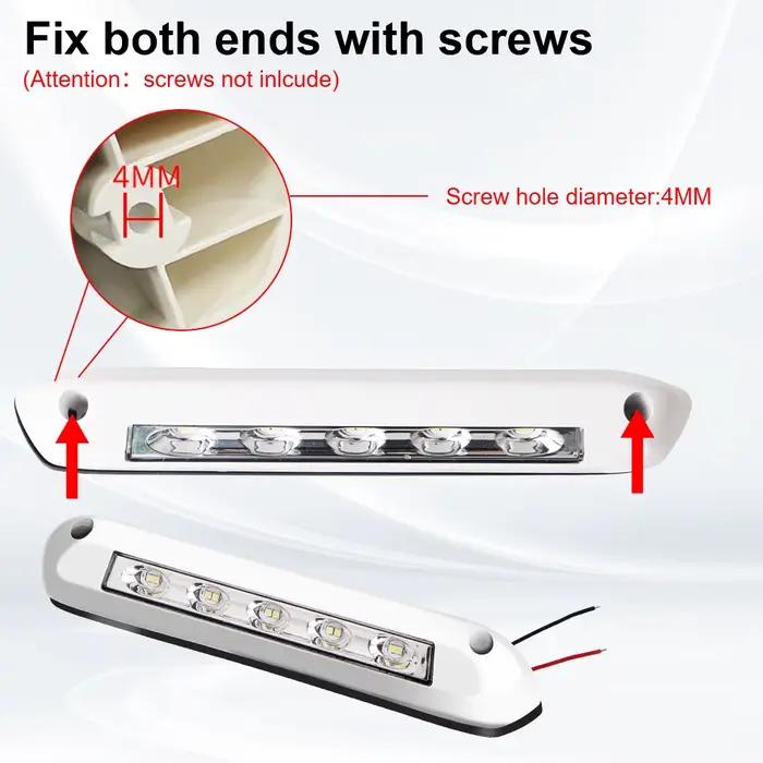 Barre Lumineuse LED Imperméable, 12V/24V, Lampe Extérieure de Remorque Van, Accessoires de Caravane, Appliques Murales Intérieures, Auvent, Lumière de Porche