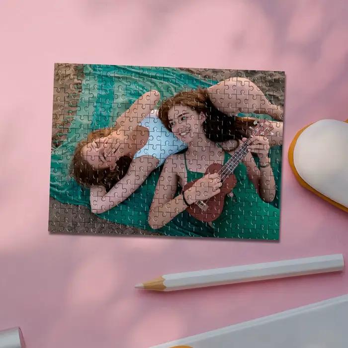 Puzzle personnalisé avec photos de couple, plage, animaux domestiques, 35/300/500/1000 pièces, cadeaux pour la maison, mariages
