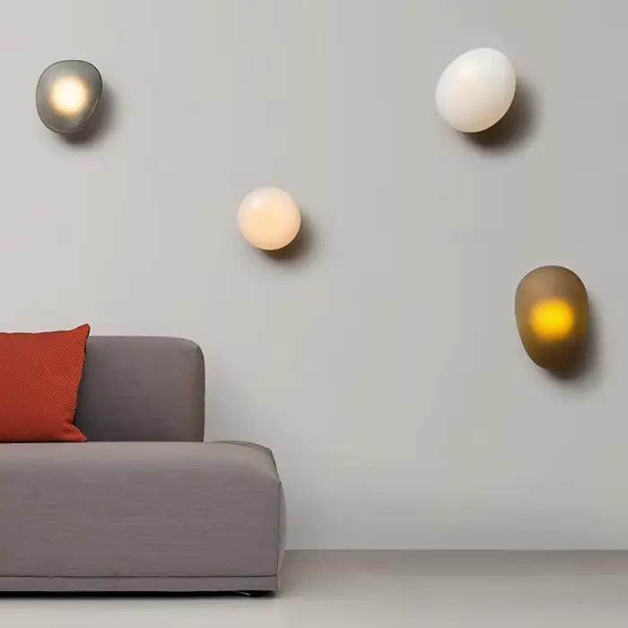 Lampes murales en verre à bulles