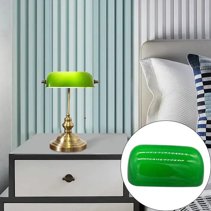 Abat-jour en Verre Vert à Breloques Vintage pour Lampe de Table