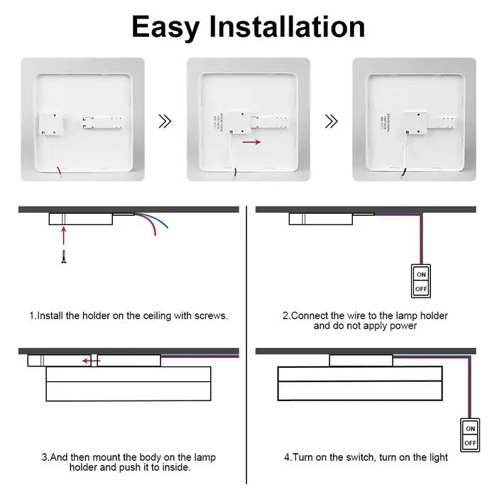 Plafonnier LED 18-48W, luminaire encastré