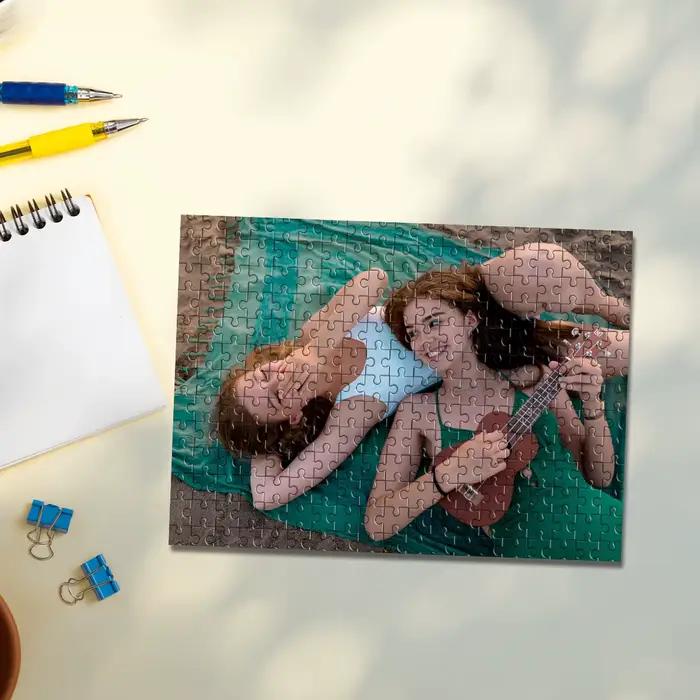 Puzzle personnalisé avec photos de couple, plage, animaux domestiques, 35/300/500/1000 pièces, cadeaux pour la maison, mariages