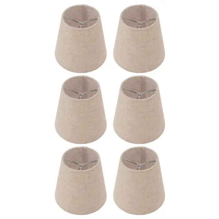 Petit abat-jour à clipser en tissu de lin pour ampoules à bougies