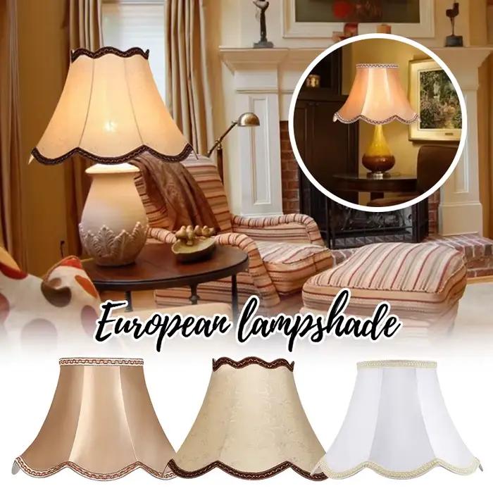 Americana européen rétro abat-jour dentelle bord garniture luxe