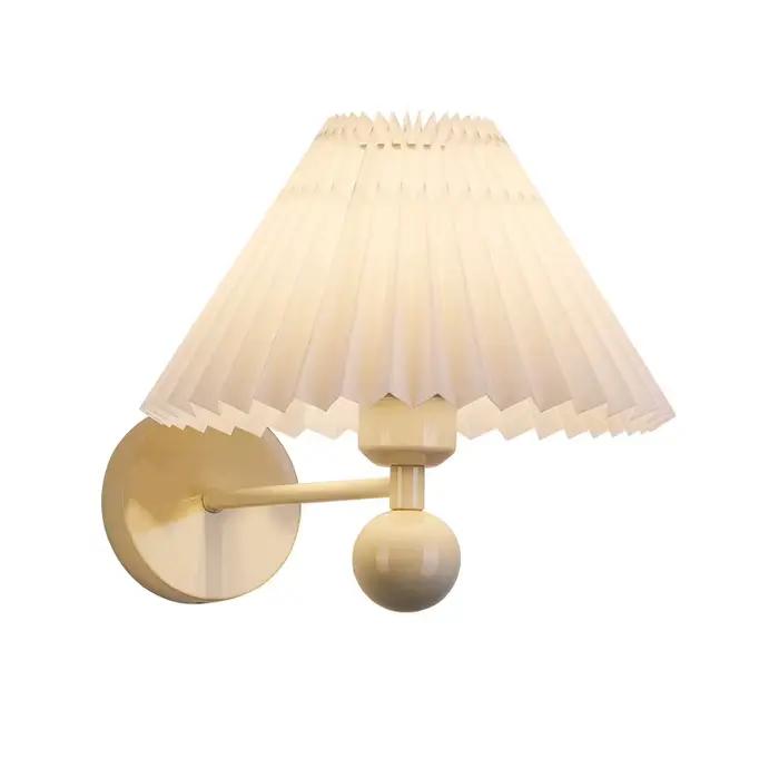Lampe murale en tissu style crème français