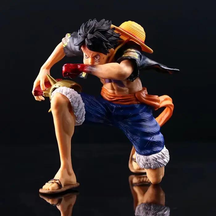 Anime une pièce Luffy figurine coup à genoux deux Styles poupée à collectionner décoration modèle jouets cadeaux d'anniversaire figurine d'anime