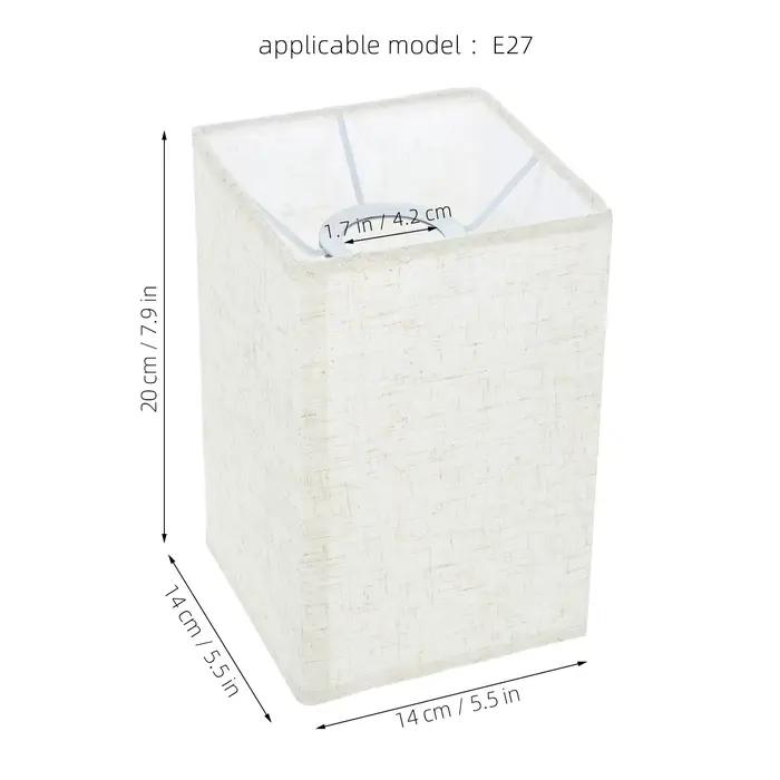 Abat-jour carré en lin beige clair