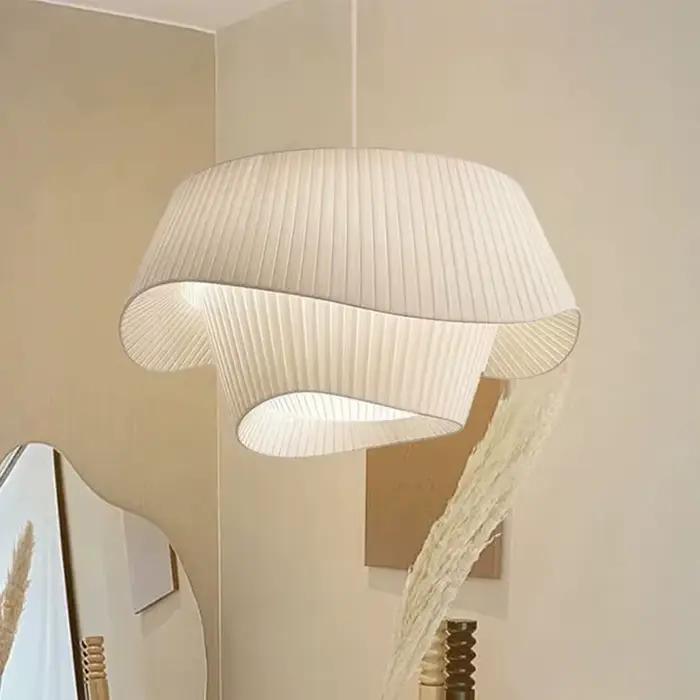 Lampe suspendue plissée française