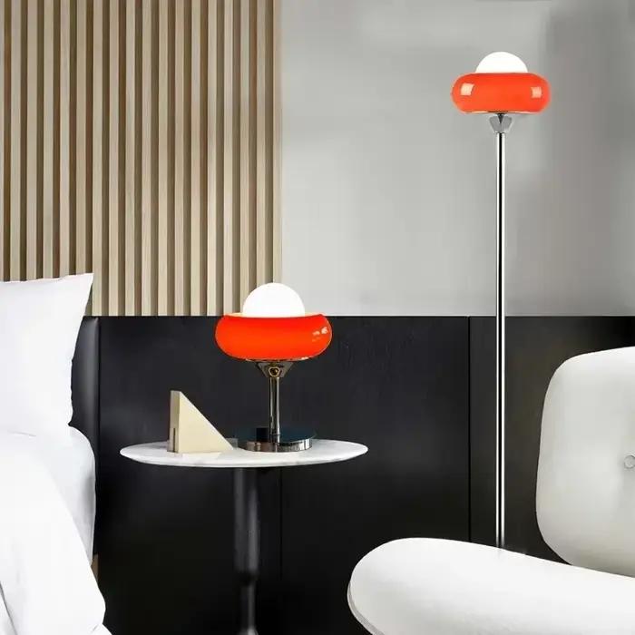 Evely Kevin-Lampadaire LED en verre