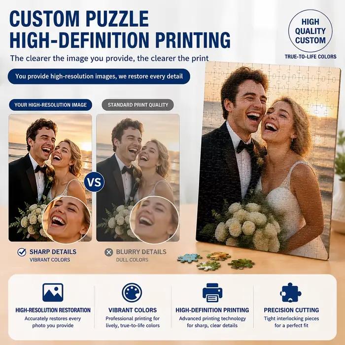 35/300/500/1000 pièces de puzzle photo personnalisé, jouets DIY pour adultes, décoration, objet de collection