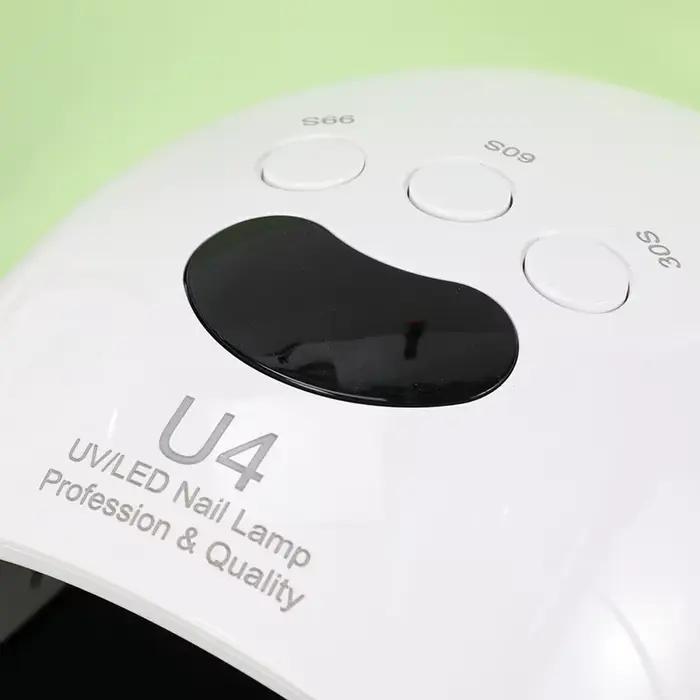 Lampe de photothérapie UV/LED pour ongles, pour des ongles magnifiques, lampe de photothérapie double usage indolore, adaptée aux mains et aux pieds, avec coussinets pour les pieds amovibles, lampe de