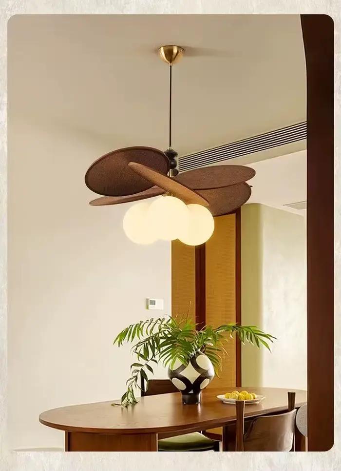 Lustre suspendu vintage en rotin tressé
