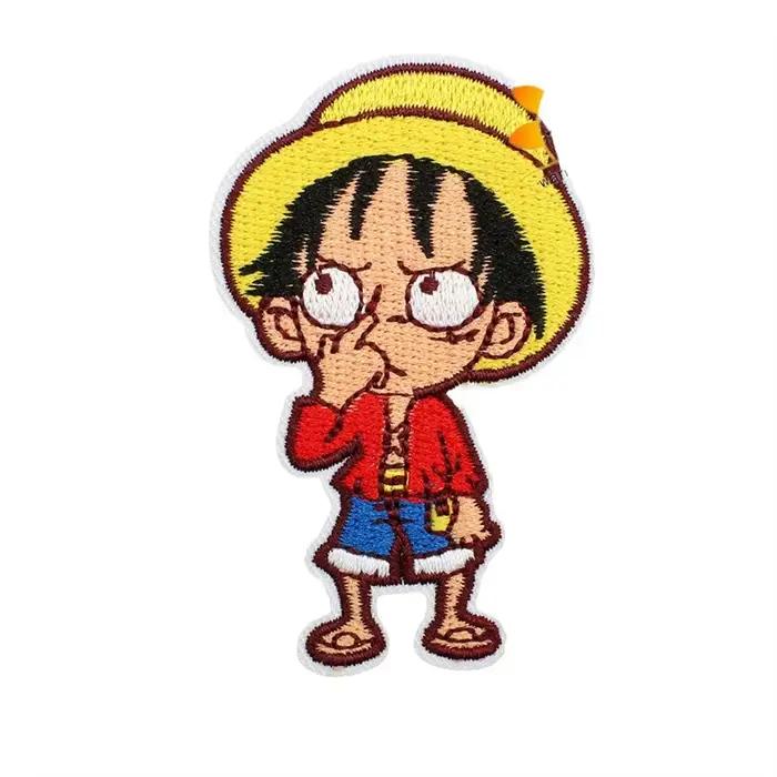 Patch brodé One Piece, patch décoratif, personnage d'anime japonais, logo brodé à la machine, patch décoratif pour sac