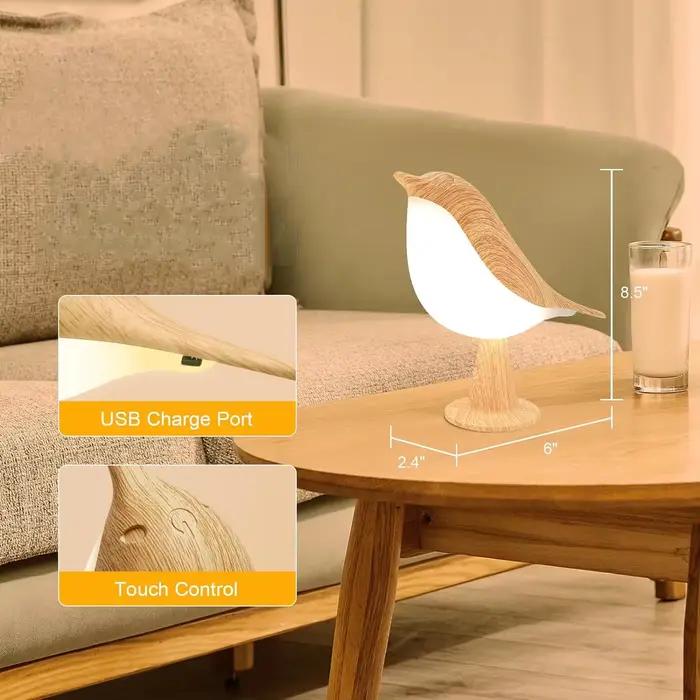 Lampe LED pour oiseaux à commande tactile