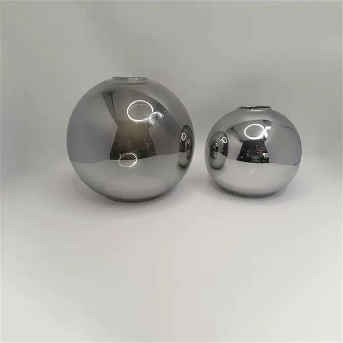 Abat-jour en verre fumé Globe gris 45mm