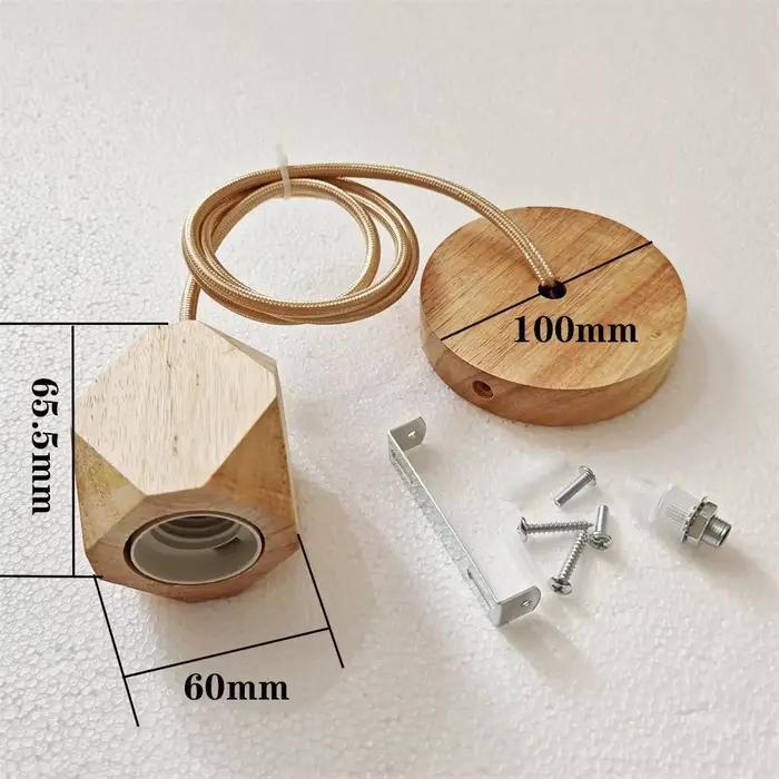 Base de lampe en bois E27