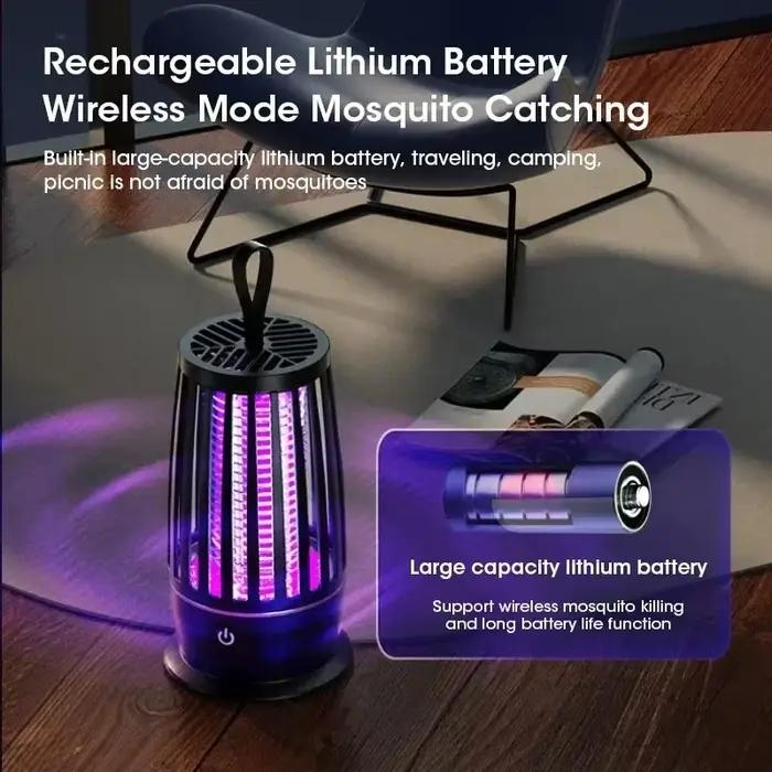 Lampe anti-moustiques Rechargeable par USB, répulsif électronique Portable silencieux pour intérieur/extérieur, piège à insectes pour chambre à coucher/Patio