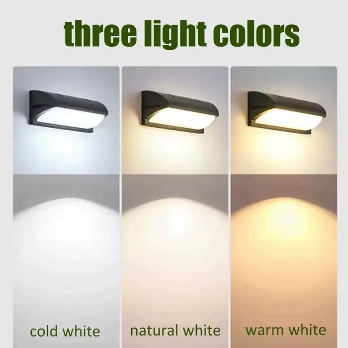 Applique murale LED moderne résistante à l'eau pour extérieur balcon porche jardin escalier lumière blanche bleue RVB