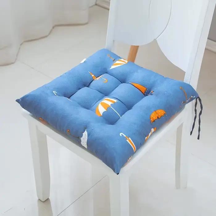 Coussin de chaise rembourré en coton super confortable, une pièce, tapis carré solide, idéal pour le bureau, la maison, le siège auto, le salon de jardin