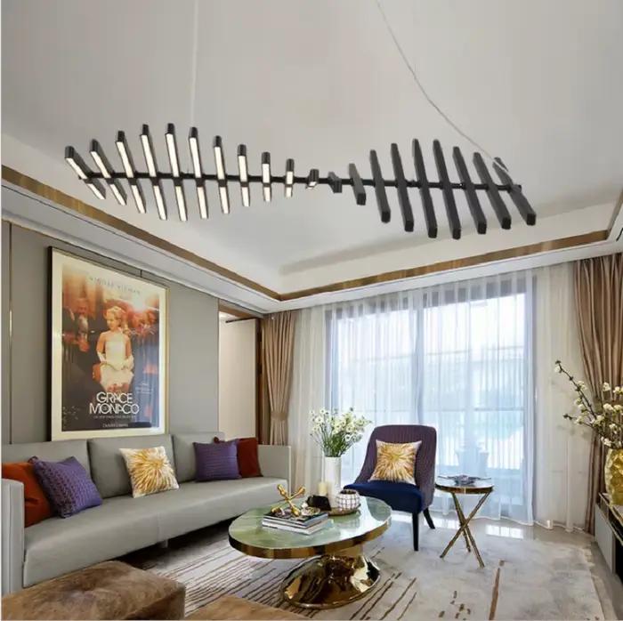 Plafonnier led en forme d'os de poisson