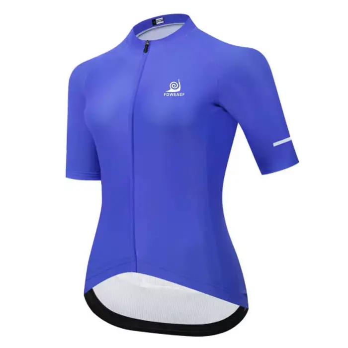 Maillot de cyclisme pour femmes à manches courtes, hauts de course, vêtements de vélo, maillot de cycliste pour le sport et les activités de plein air