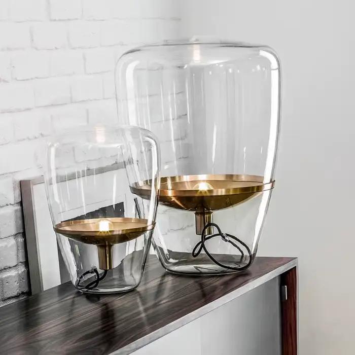 Lampe de table en verre de designer tchèque