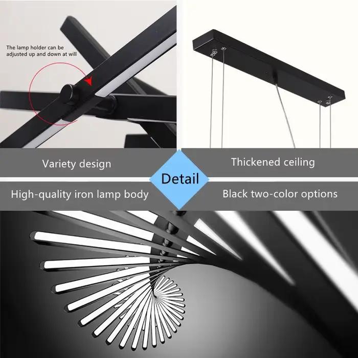 Plafonnier led en forme d'os de poisson