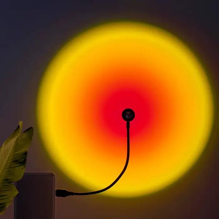 Lampe led avec projecteur arc-en-ciel USB