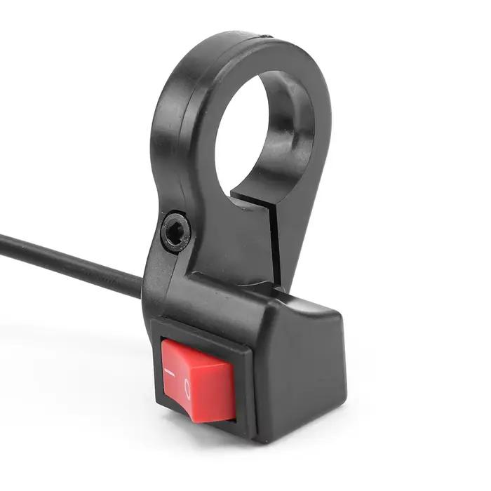 Guidon avec bouton poussoir marche/arrêt, lumières de sauna, équipement de moto, interrupteur d'éclairage pour vélo électrique, vélo électrique, VTT, RL