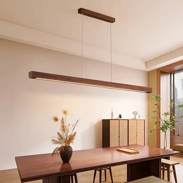 Luminaire suspendu LED en bois nordique