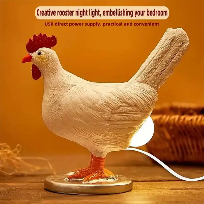 LED veilleuses drôle Animal poussin lumière pâques carnaval fête ornements cadeaux pour enfants décoration de la maison poulet lampe de nuit