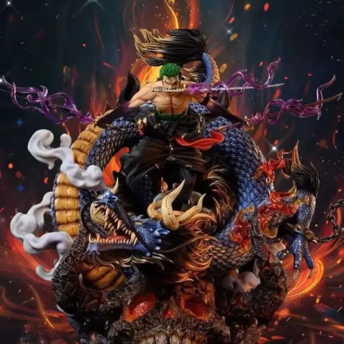 Figurine de dessin animé Roronoa Zoro VS Kaidou Battle GK, modèle de Statue, jouets pour enfants, poupée, cadeaux, ornements de bureau, une pièce