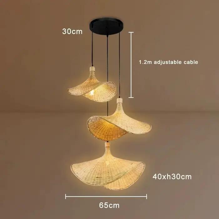 ‌ ‌ Lampe suspendue en soie bohème