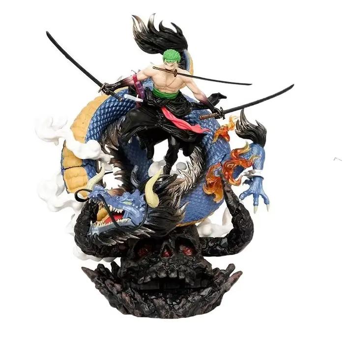 Figurine de dessin animé Roronoa Zoro VS Kaidou Battle GK, modèle de Statue, jouets pour enfants, poupée, cadeaux, ornements de bureau, une pièce