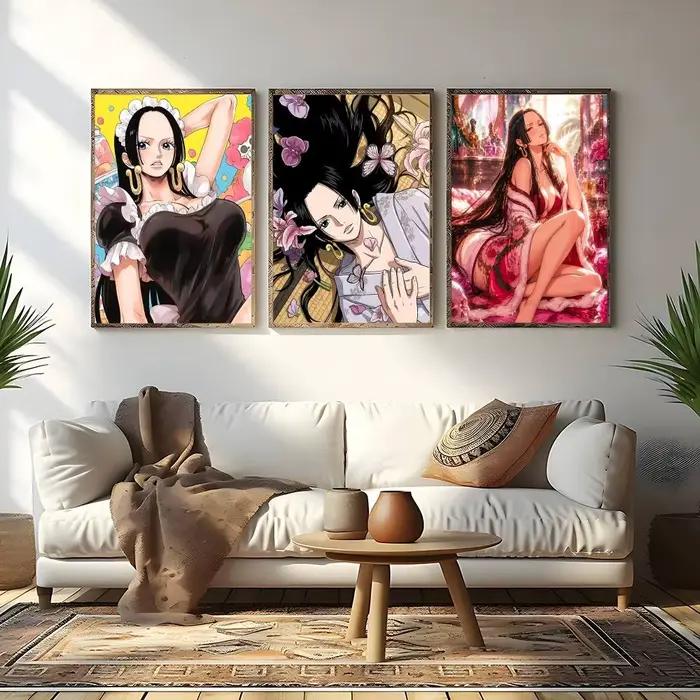 Affiche en toile One Piece Boa Hancock, impression d'art classique vintage, décoration de salon, cadeaux
