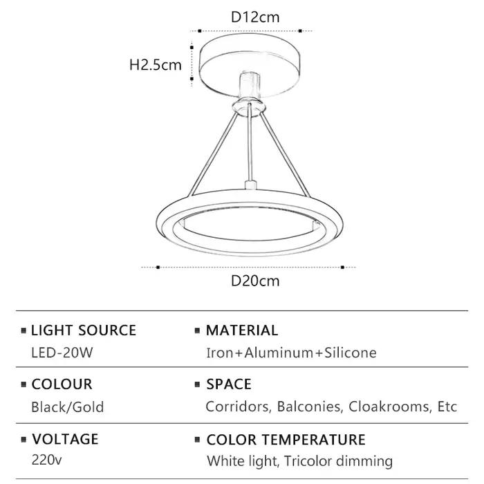 Lampe suspendue LED moderne pour plafond