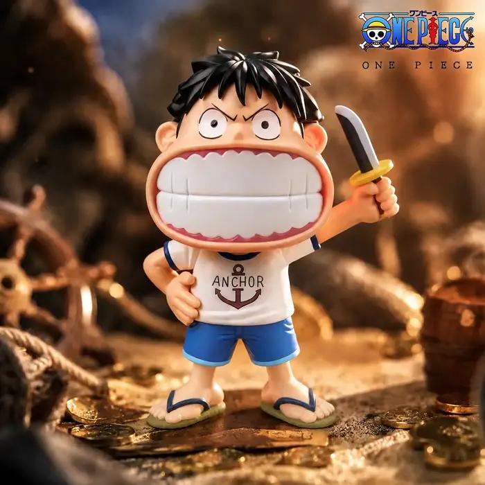 Figurine officielle One Piece Luffy en PVC, 15cm/5,91 pouces, modèle de collection, ornement de bureau, décoration de voiture, jouets, cadeaux, 1 pièce
