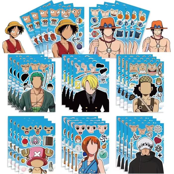 Bracelets autocollants One Piece pour garçons, cadeaux de fête d'anniversaire, remplissages de sacs cadeaux, fournitures de fête pour enfants, baby shower