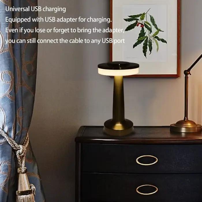 Lampe de bureau en métal USB Rechargeable Portable humeur lig tactile
